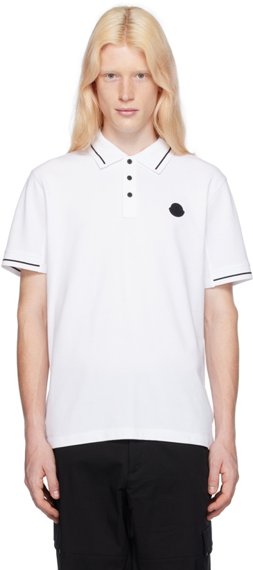 Photo: Moncler White Patch Polo