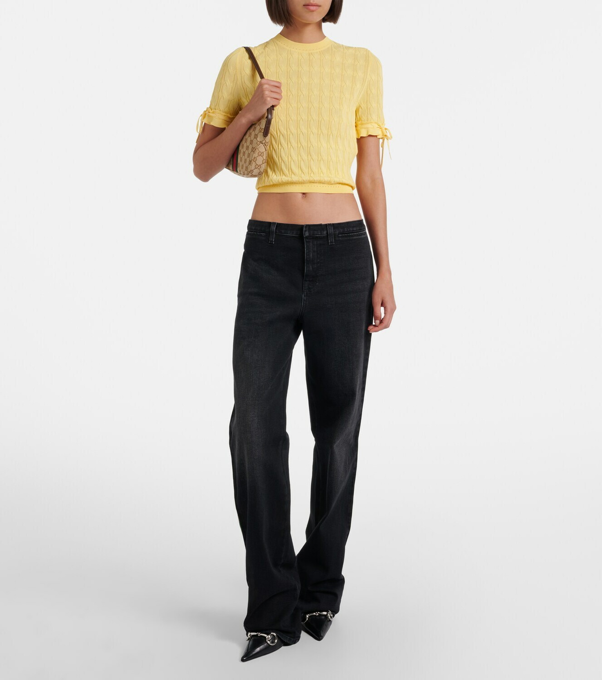 Gucci Web Stripe straight jeans