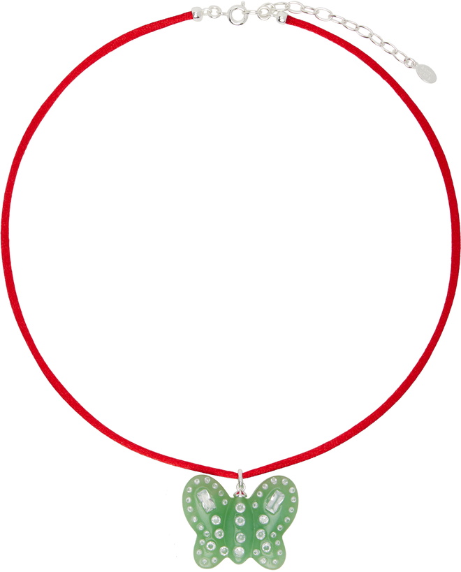 Photo: Sandy Liang Red Jade Butterfly Necklace