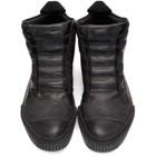 Boris Bidjan Saberi Black Leather High-Top Sneakers