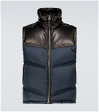 Tom Ford - Nylon and leather down-filled gilet