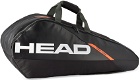 HEAD Black & Orange Tour Team 6R Tennis Bag