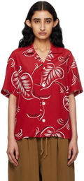 Bode Red Creeping Begonia Shirt