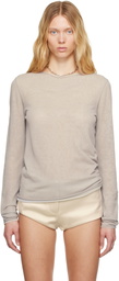 Entire Studios Gray Duplex Knit T-shirt