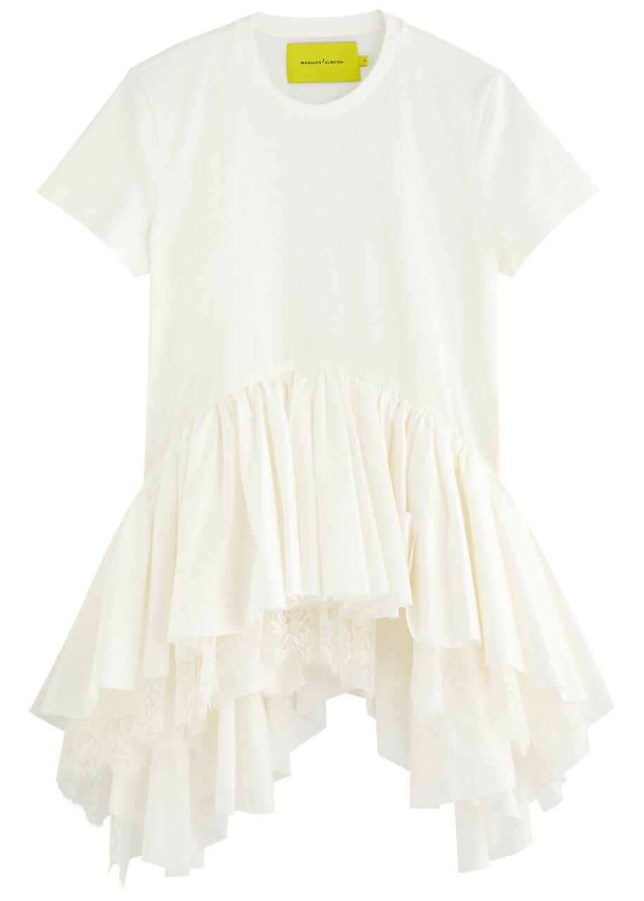 Marques' Almeida Ruffled Cotton T-shirt NO Colour