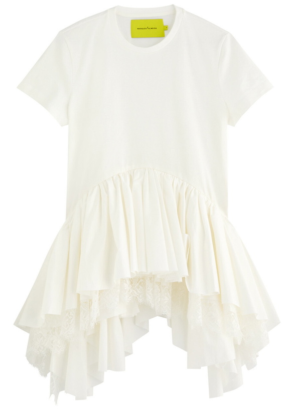 Photo: Marques' Almeida Ruffled Cotton T-shirt NO Colour