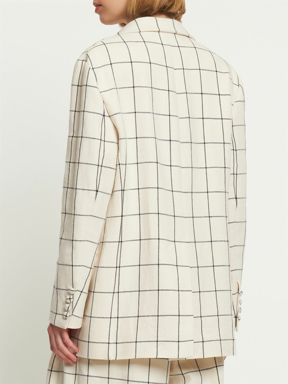 ROCHAS Macro Check Canvas Over Jacket