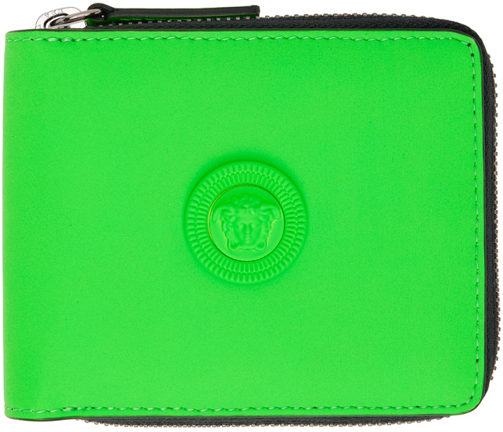 Photo: Versace Green Medusa Biggie Bifold Wallet
