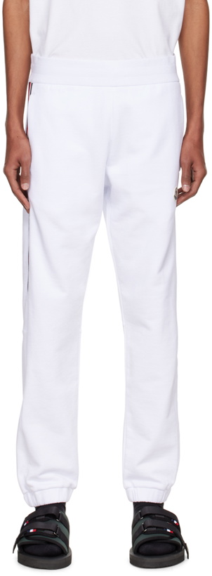 Photo: Moncler White Tricolor Lounge Pants