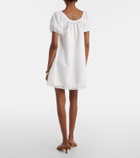 Faithfull Galle lace-trimmed cotton minidress