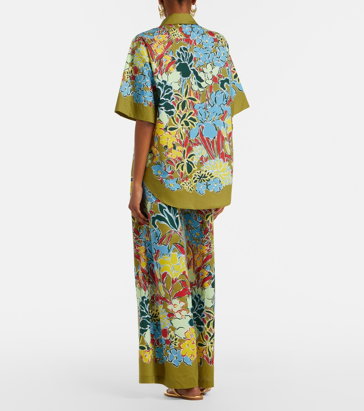 Alémais Solstice cotton-blend wide-leg pants