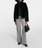 Yves Salomon Shearling-trimmed leather jacket