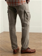 James Perse - Slim-Fit Slub Cotton Cargo Trousers - Green