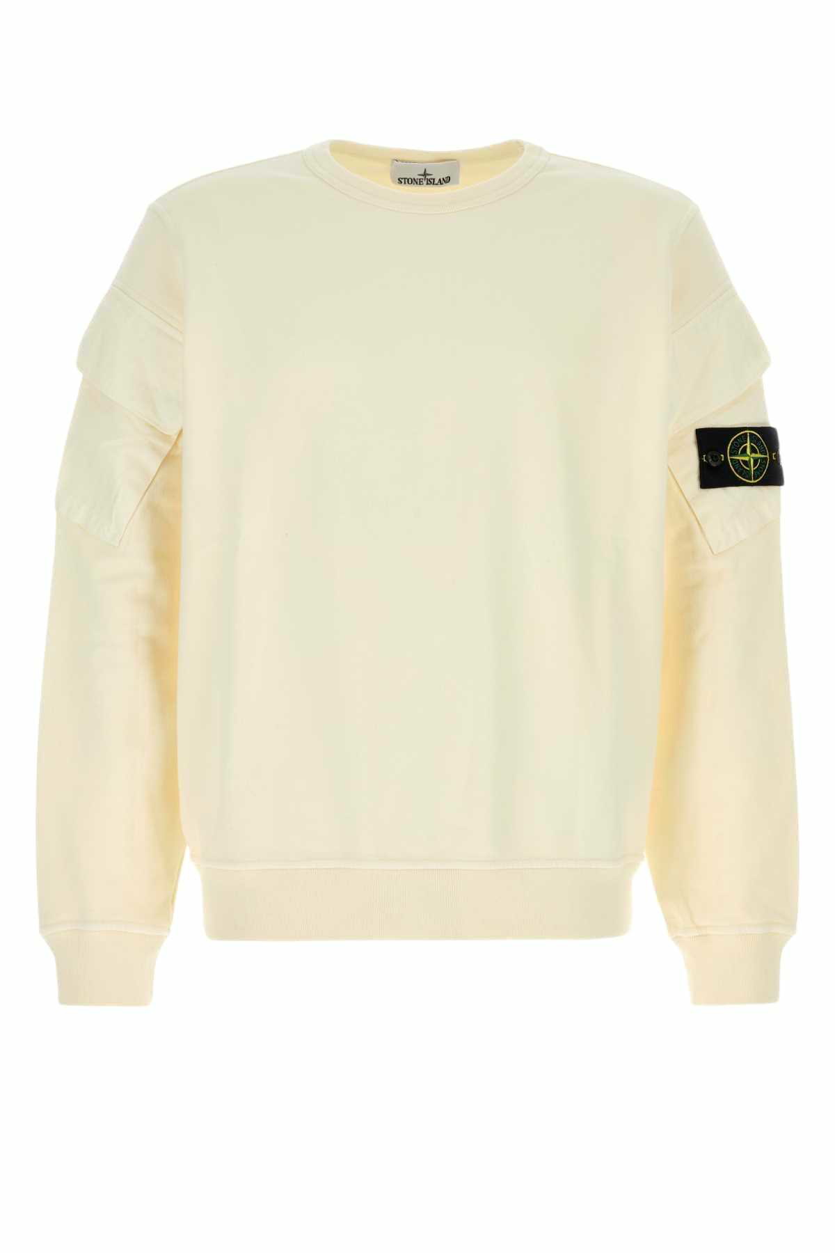 スウェット・トレーナー STONE  White Cotton Sweatshirt 厳選】2025年発売のストーンアイランド定番人気スウェット