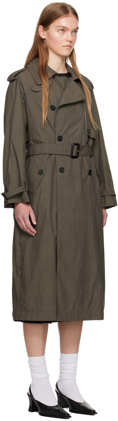 UMBER POSTPAST Taupe Mud-Dyed Trench Coat