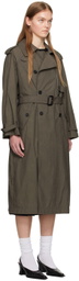 UMBER POSTPAST Taupe Mud-Dyed Trench Coat