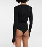 Victoria Beckham - Long-sleeve V-neck bodysuit