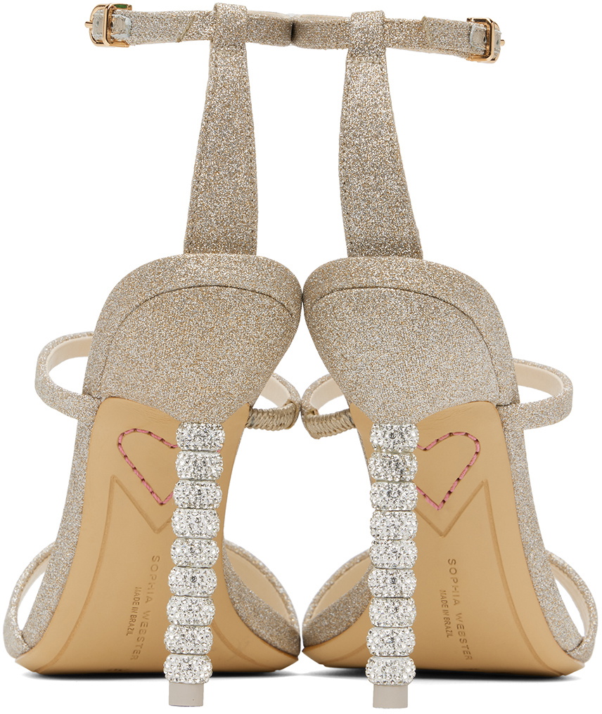 Sophia Webster Gold Rosalind Heeled Sandals