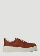 GG Embossed Basket Sneakers in Brown