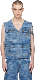 Ahluwalia Blue Kampala Denim Vest