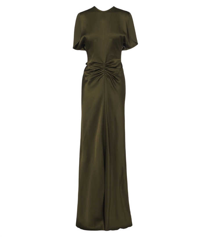 Photo: Victoria Beckham Isabella ruched satin gown