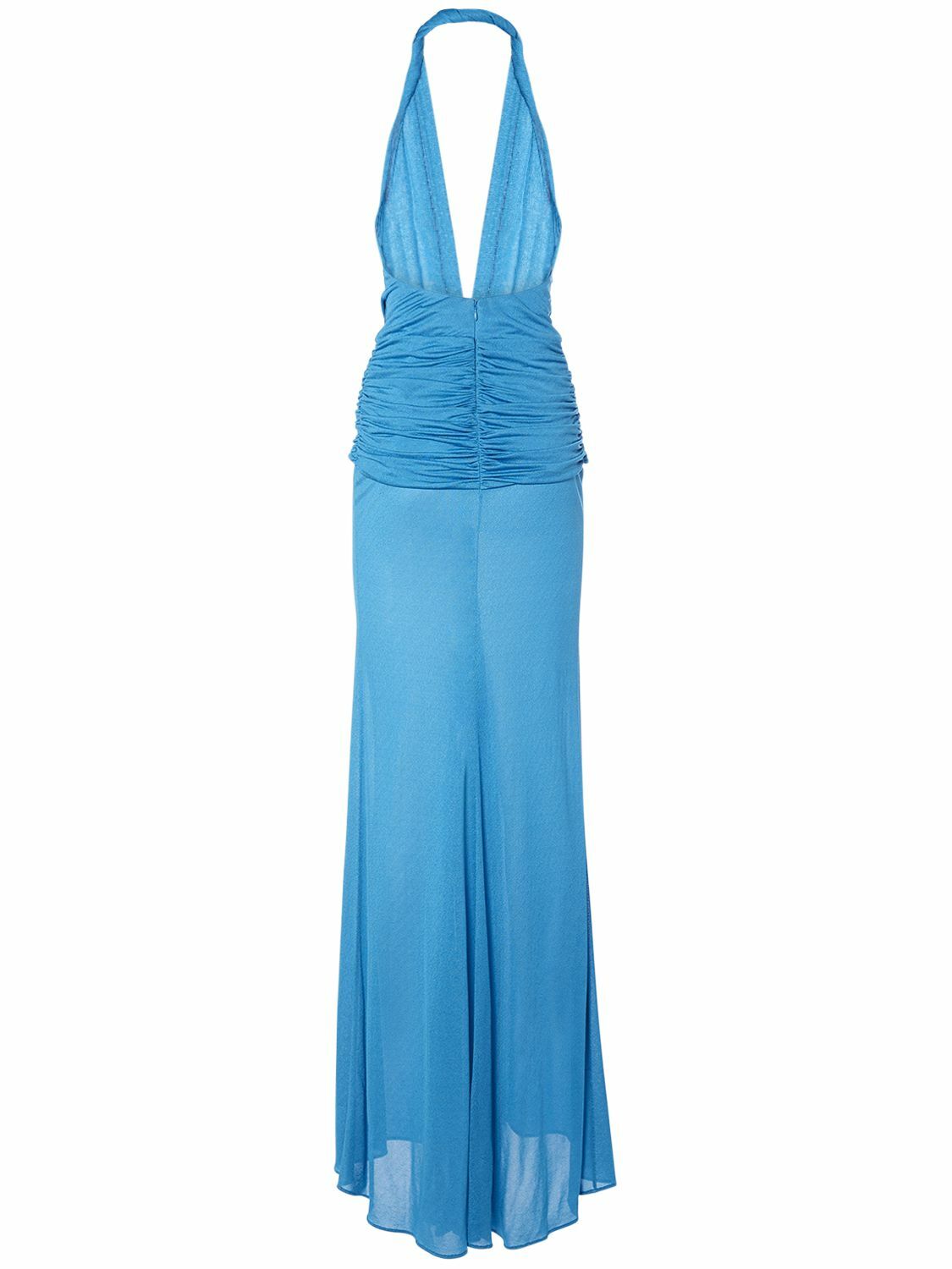 ワンピース BLUMARINE VISCOSE LONG DRESS One-shoulder Long Dress With Drapes | Blumarine