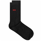 424 Men's Logo Sock in Black