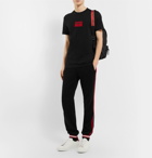 Givenchy - Contrast-Trimmed Cotton-Jersey Trousers - Black