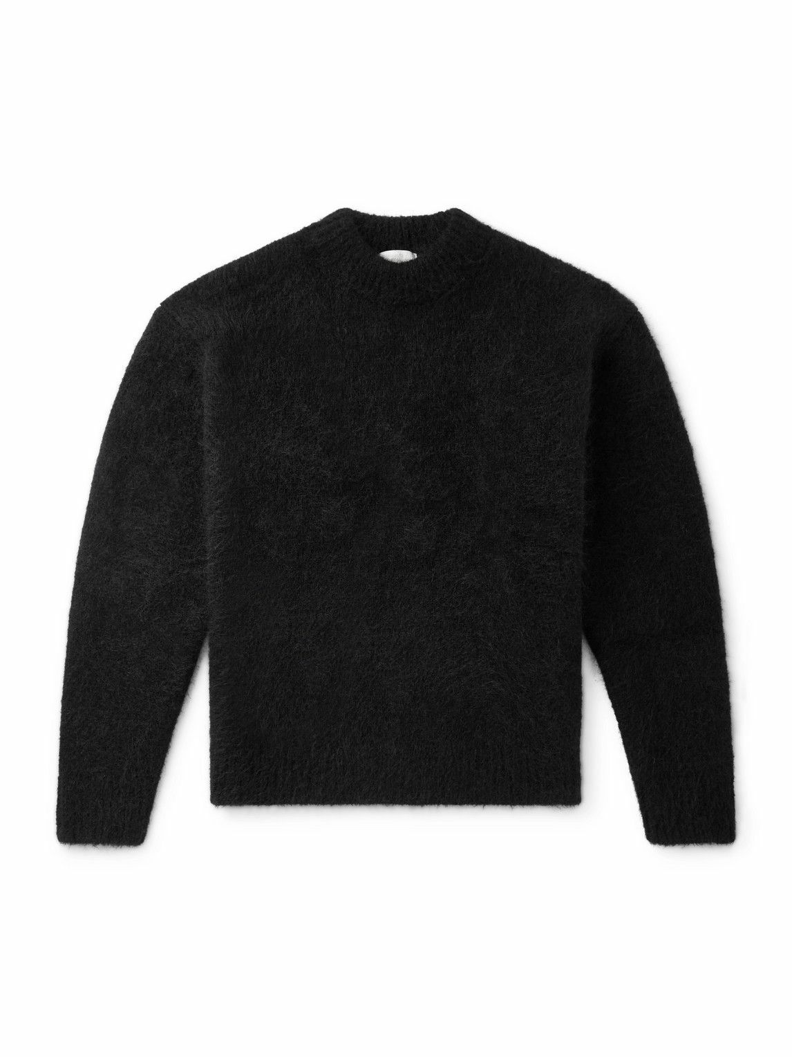 Amomento - Brushed-Knit Mock-Neck Sweater - Black