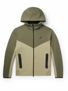 Nike - Logo-Print Cotton-Blend Jersey Zip-Up Hoodie - Green