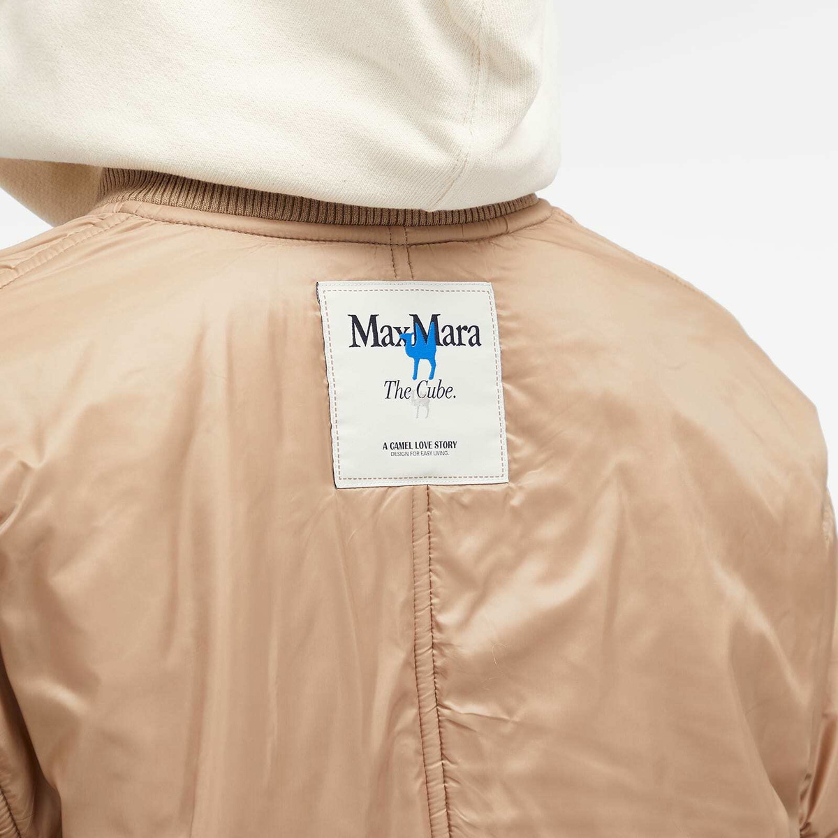 Max Mara Women's Longline Bomber Jacket in Camel