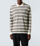 Wales Bonner Samuel striped wool-blend polo sweater