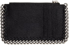 Stella McCartney Black Falabella Zipped Card Holder