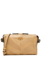 Valentino Garavani Vlogo Panelled Leather Shoulder bag - Gold - One Size