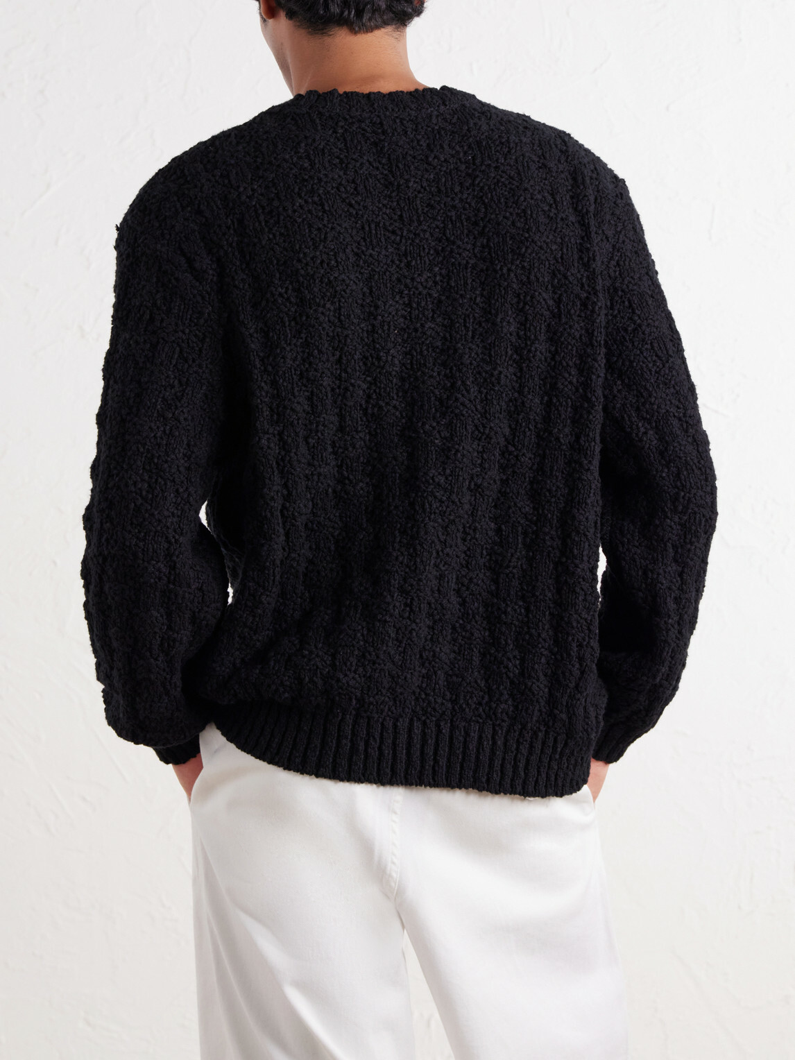 Aimé Leon Dore - Textured Cotton-Blend Sweater - Black