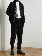 S.N.S Herning - Epigon III Slim-Fit Shawl-Collar Textured Virgin Wool Cardigan - Black