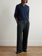 Hartford - Wool and Cashmere-Blend Polo Shirt - Blue