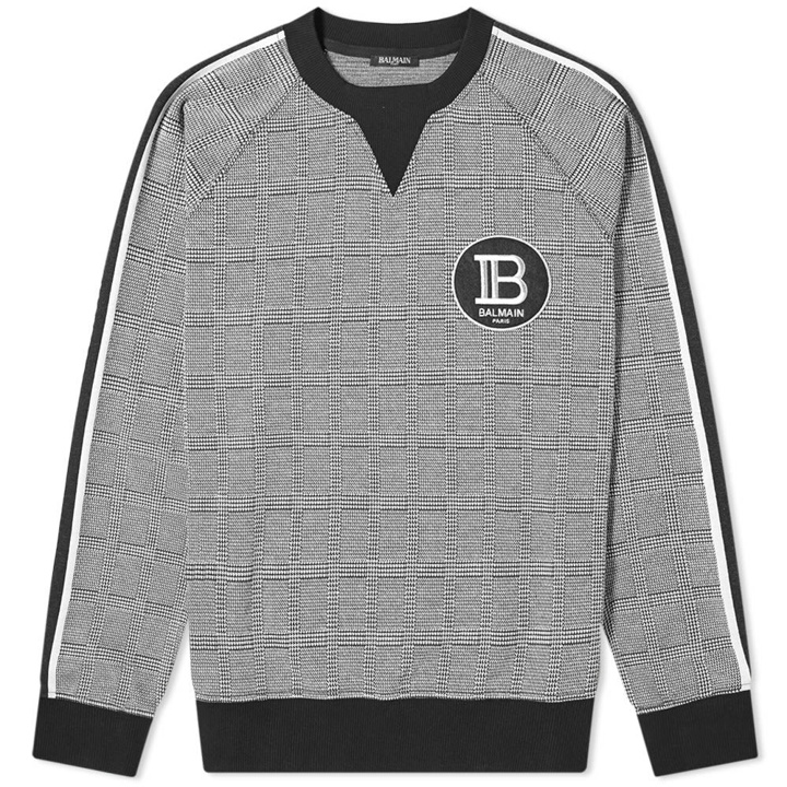 Photo: Balmain Prince of Wales Check Badge Sweat