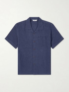 3sixteen - Convertible-collar Linen and Cotton-Blend Shirt - Blue