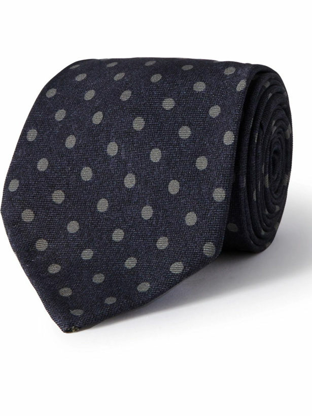 Photo: Rubinacci - 8cm Polka-Dot Silk-Jacquard Tie