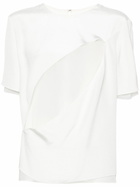 Peter Do White Layered Silk T-Shirt