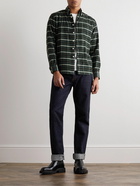 De Bonne Facture - Button-Down Collar Checked Cotton Shirt - Green