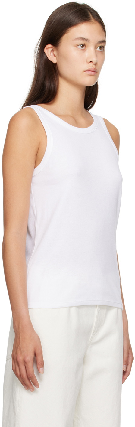 The Row White Frankie Tank Top