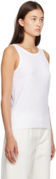 The Row White Frankie Tank Top