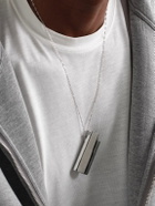 Mateo - Lighter Holder Logo-Cutout Rhodium-Plated Pendant Necklace