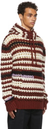Marni Wool Crochet Striped Hoodie