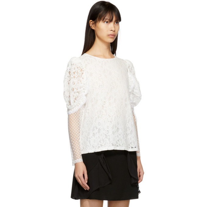 See by Chloe White Multi Lace Blouse See by Chloe