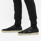 Saint Laurent Men's SL06 Court Canvas Signature Sneakers in Black