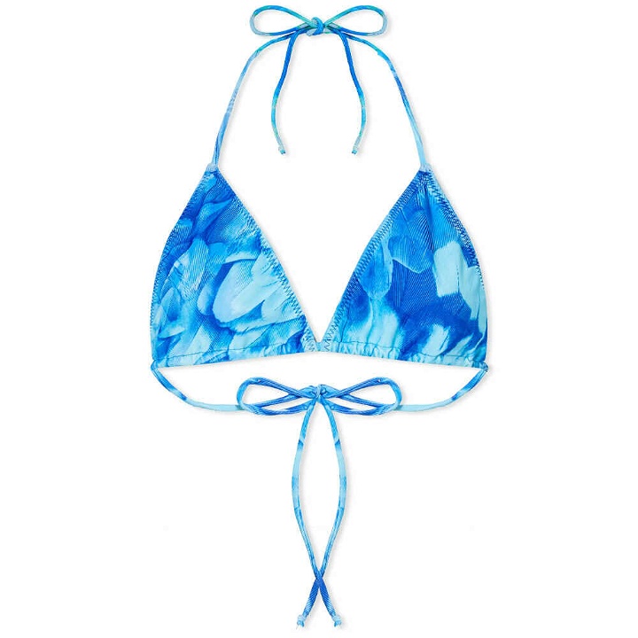 Photo: Melissa Simone Women's Enita Micro String Bikini Top in Ocean Blue