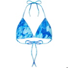 Melissa Simone Women's Enita Micro String Bikini Top in Ocean Blue